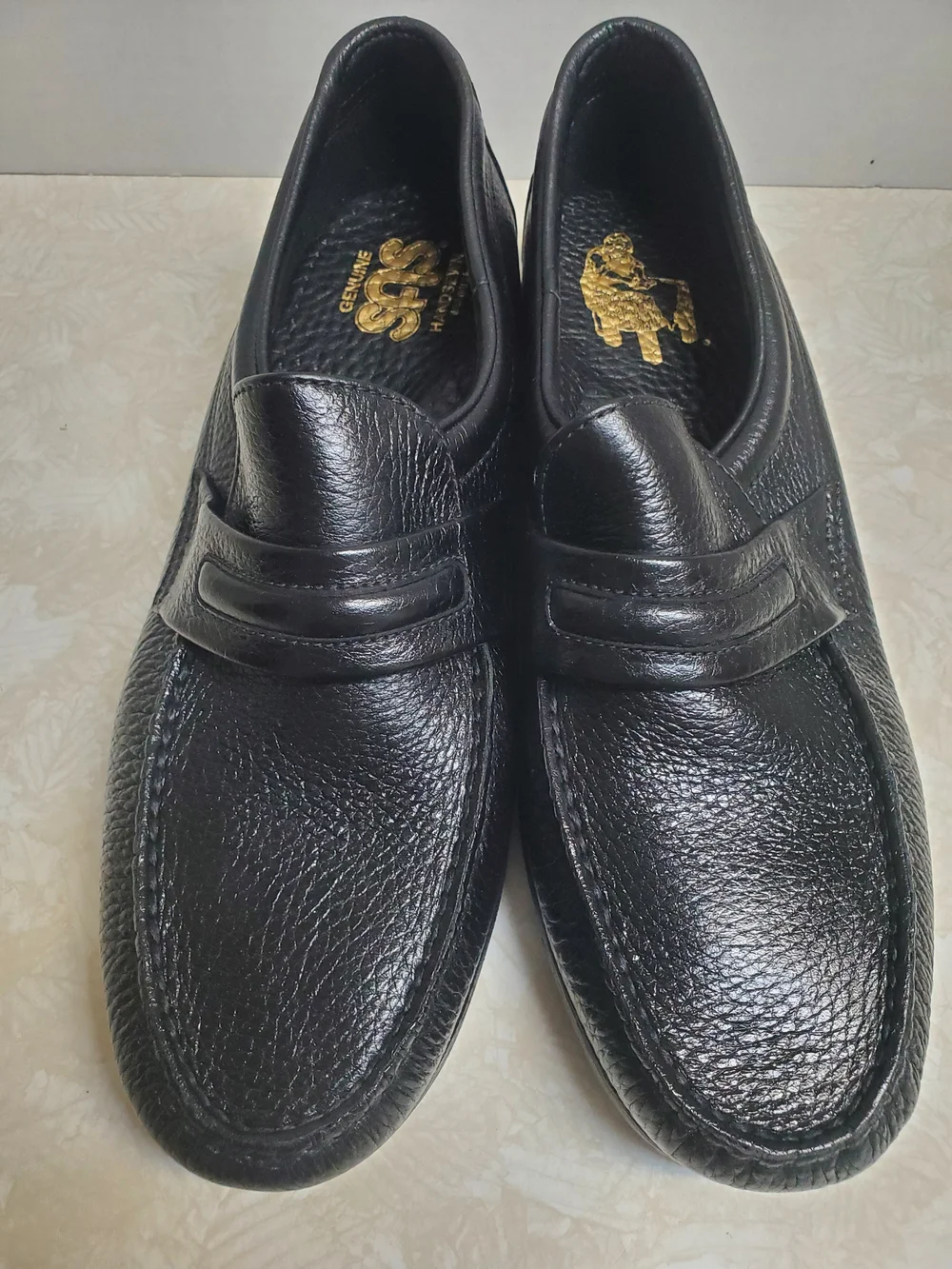 SAS Black Leather Men’s Penny Loafer Walking Shoe USA